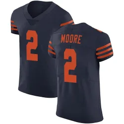 Men's DJ Moore Chicago Bears No.2 Elite Alternate Vapor Untouchable Jersey - Navy Blue