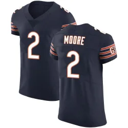 Men's DJ Moore Chicago Bears No.2 Elite Team Color Vapor Untouchable Jersey - Navy