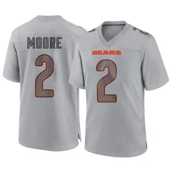 Men's DJ Moore Chicago Bears No.2 Game Atmosphere Fashion Jersey - Gray