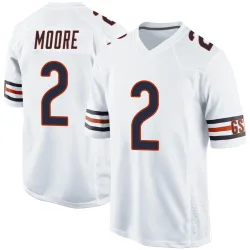Men's DJ Moore Chicago Bears No.2 Game Jersey - White