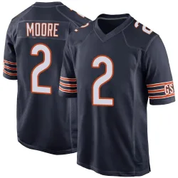 Men's DJ Moore Chicago Bears No.2 Game Team Color Jersey - Navy