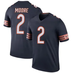 Men's DJ Moore Chicago Bears No.2 Legend Color Rush Jersey - Navy