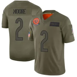 Men's DJ Moore Chicago Bears No.2 Limited 2019 Salute to Service Jersey - Camo