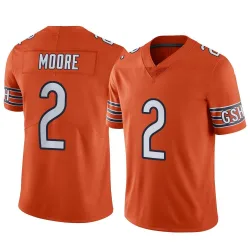 Men's DJ Moore Chicago Bears No.2 Limited Alternate Vapor Jersey - Orange