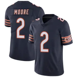 Men's DJ Moore Chicago Bears No.2 Limited Team Color Vapor Untouchable Jersey - Navy