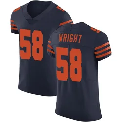Men's Darnell Wright Chicago Bears No.58 Elite Alternate Vapor Untouchable Jersey - Navy Blue