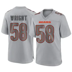 Men's Darnell Wright Chicago Bears No.58 Game Atmosphere Fashion Jersey - Gray