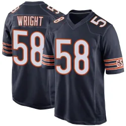 Men's Darnell Wright Chicago Bears No.58 Game Team Color Jersey - Navy