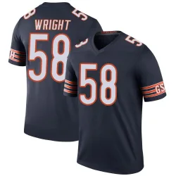 Men's Darnell Wright Chicago Bears No.58 Legend Color Rush Jersey - Navy