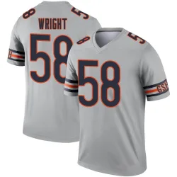 Men's Darnell Wright Chicago Bears No.58 Legend Inverted Silver Jersey