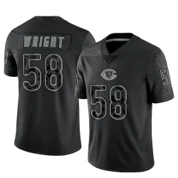 Men's Darnell Wright Chicago Bears No.58 Limited Reflective Jersey - Black
