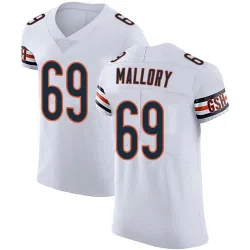 Men's Dashaun Mallory Chicago Bears No.69 Elite Vapor Untouchable Jersey - White