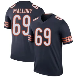 Men's Dashaun Mallory Chicago Bears No.69 Legend Color Rush Jersey - Navy