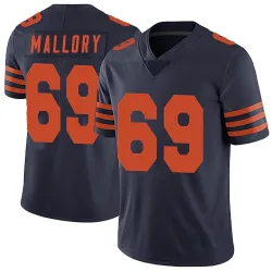 Men's Dashaun Mallory Chicago Bears No.69 Limited Alternate Vapor Untouchable Jersey - Navy Blue