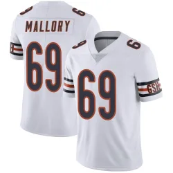 Men's Dashaun Mallory Chicago Bears No.69 Limited Vapor Untouchable Jersey - White