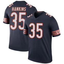 Men's Deion Hankins Chicago Bears No.35 Legend Color Rush Jersey - Navy