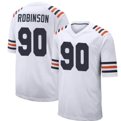 Men's Dominique Robinson Chicago Bears No.90 Game Alternate Classic Jersey - White
