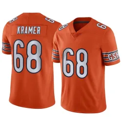 Men's Doug Kramer Jr. Chicago Bears No.68 Limited Alternate Vapor Jersey - Orange
