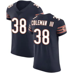 Men's Douglas Coleman III Chicago Bears No.38 Elite Team Color Vapor Untouchable Jersey - Navy