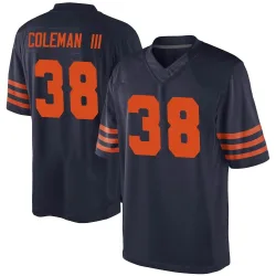 Men's Douglas Coleman III Chicago Bears No.38 Game Alternate Jersey - Navy Blue