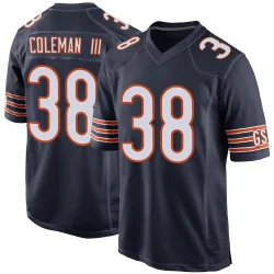 Men's Douglas Coleman III Chicago Bears No.38 Game Team Color Jersey - Navy