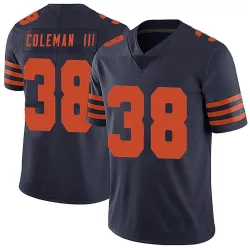 Men's Douglas Coleman III Chicago Bears No.38 Limited Alternate Vapor Untouchable Jersey - Navy Blue