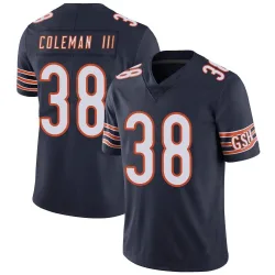 Men's Douglas Coleman III Chicago Bears No.38 Limited Team Color Vapor Untouchable Jersey - Navy