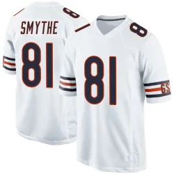 Men's Durham Smythe Chicago Bears No.81 Game Jersey - White