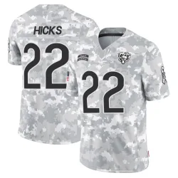 Men's Elijah Hicks Chicago Bears No.22 Limited 2024 Salute to Service Jersey - Arctic Camo
