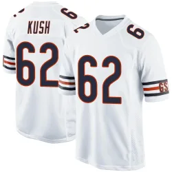 Men's Eric Kush Chicago Bears No.62 Game Jersey - White