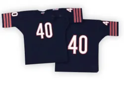 Men's Gale Sayers Chicago Bears No.40 Authentic Mitchell And Ness Team Color With Small Number Throwback Jersey - Blue