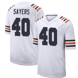 Men's Gale Sayers Chicago Bears No.40 Game Alternate Classic Jersey - White