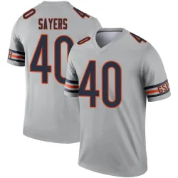 Men's Gale Sayers Chicago Bears No.40 Legend Inverted Silver Jersey