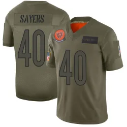 Men's Gale Sayers Chicago Bears No.40 Limited 2019 Salute to Service Jersey - Camo
