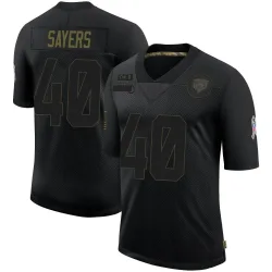 Men's Gale Sayers Chicago Bears No.40 Limited 2020 Salute To Service Jersey - Black