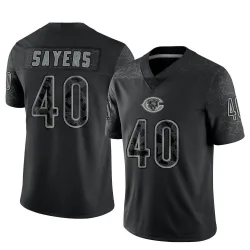 Men's Gale Sayers Chicago Bears No.40 Limited Reflective Jersey - Black
