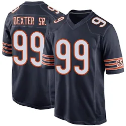Men's Gervon Dexter Sr. Chicago Bears No.99 Game Team Color Jersey - Navy