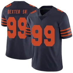 Men's Gervon Dexter Sr. Chicago Bears No.99 Limited Alternate Vapor Untouchable Jersey - Navy Blue