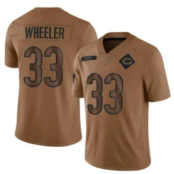 Men's Ian Wheeler Chicago Bears No.33 Limited 2023 Salute To Service Jersey - Brown