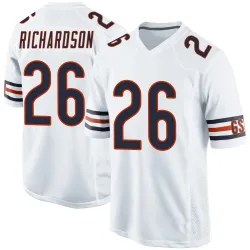 Men's JP Richardson Chicago Bears No.26 Game Jersey - White