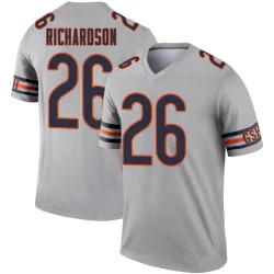 Men's JP Richardson Chicago Bears No.26 Legend Inverted Silver Jersey
