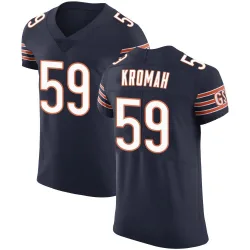 Men's Jamree Kromah Chicago Bears No.59 Elite Team Color Vapor Untouchable Jersey - Navy