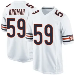 Men's Jamree Kromah Chicago Bears No.59 Game Jersey - White