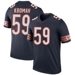 Men's Jamree Kromah Chicago Bears No.59 Legend Color Rush Jersey - Navy