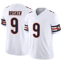 Men's Jaquan Brisker Chicago Bears No.9 Limited Vapor F.U.S.E. Jersey - White