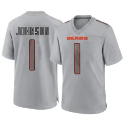 Men's Jaylon Johnson Chicago Bears No.1 Game Atmosphere Fashion Jersey - Gray