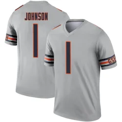 Men's Jaylon Johnson Chicago Bears No.1 Legend Inverted Silver Jersey