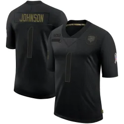 Men's Jaylon Johnson Chicago Bears No.1 Limited 2020 Salute To Service Jersey - Black