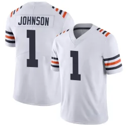 Men's Jaylon Johnson Chicago Bears No.1 Limited Alternate Classic Vapor Jersey - White