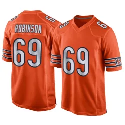 Men's Jereme Robinson Chicago Bears No.69 Game Alternate Jersey - Orange